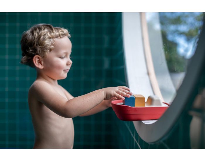 PLAN TOYS Grand bateau modulable rouge 21 cm - D�s 2 ans (1)