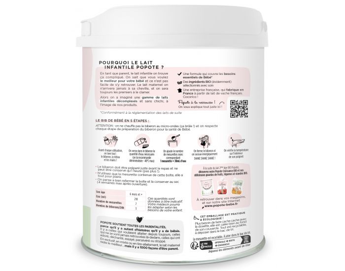 POPOTE Lait de Suite 2 - D�s 6 mois - 800g (1)