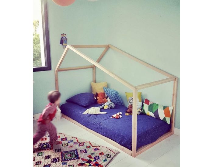 LA FABRIQUE DES POTIRONS Lit Enfant Montessori Grande Cabane - 90�190 (1)