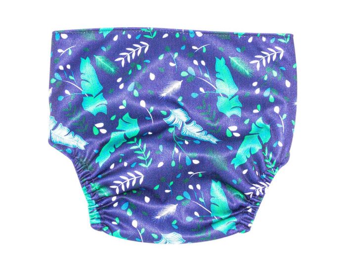 BABYCALIN Couche lavable 4-8 mois - Feuilles fond bleu (1)
