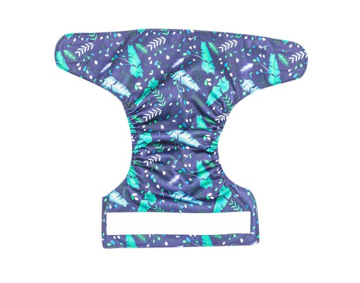 BABYCALIN Couche lavable 4-8 mois - Feuilles fond bleu (3)