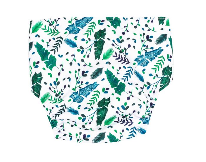 BABYCALIN Couche lavable 8-12 mois - Feuilles fond blanc (1)