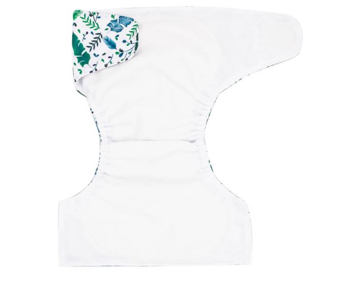 BABYCALIN Couche lavable 8-12 mois - Feuilles fond blanc (2)