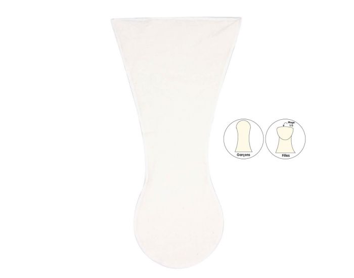 BABYCALIN Couche lavable 8-12 mois - Feuilles fond blanc (3)