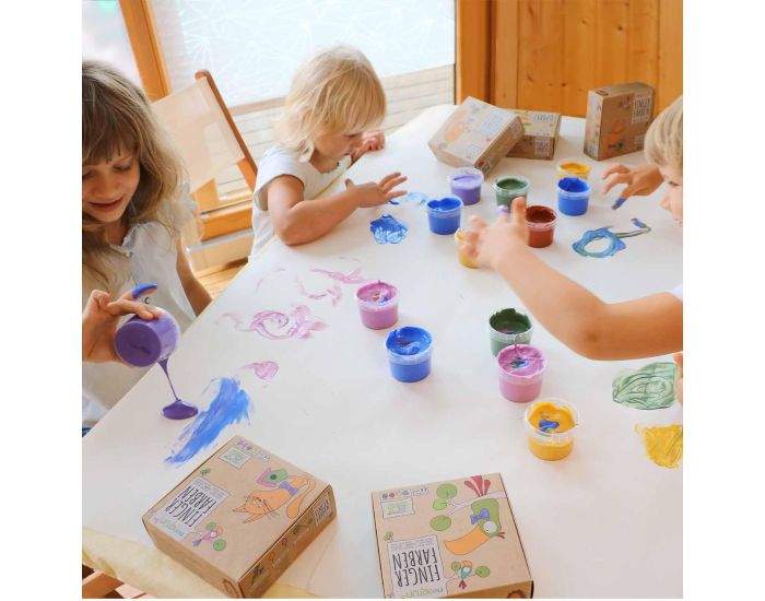 NEOGR�N Peinture � Doigts Aki Naturelle & Vegan Bio - Set de 4 Pots - D�s 3 ans (1)