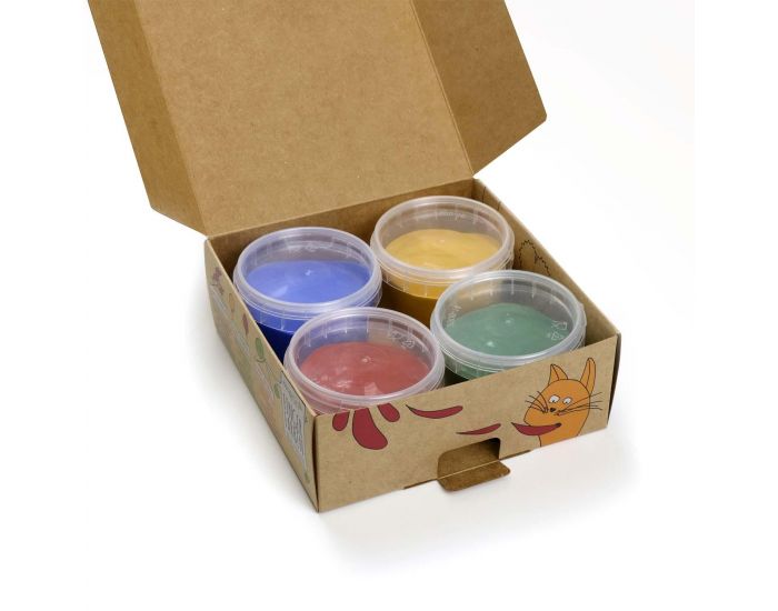 NEOGR�N Peinture � Doigts Aki Naturelle & Vegan Bio - Set de 4 Pots - D�s 3 ans (2)