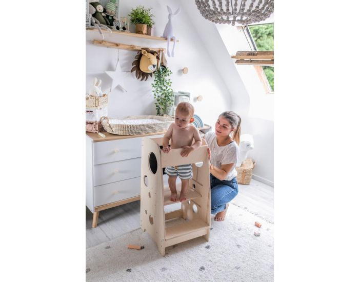 PIMPAMPOUM Tour Montessori Bureau 2 en 1 avec Ardoise BILI - D�s 12 mois (3)