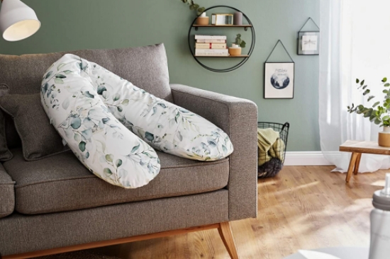 ROTHO Coussin d'Allaitement Multi - 190 x 35 cm Natural Leaves (1)