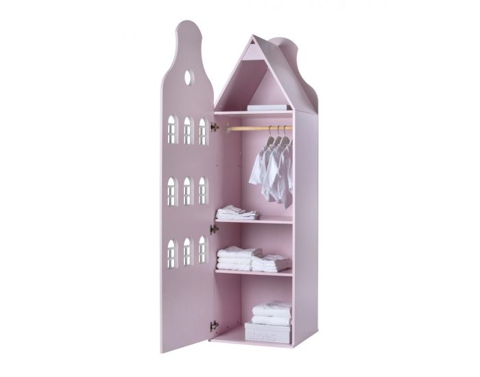 KAST VAN EEN HUIS Armoire Amsterdam Toit Cloche - Rose Pastel (2)