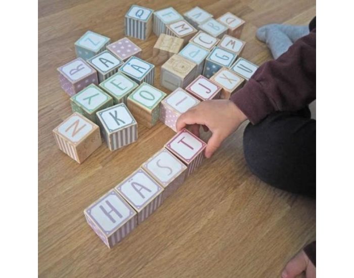 JABADABADO 30 Cubes Alphabet en Bois - Ds 3 ans (3)