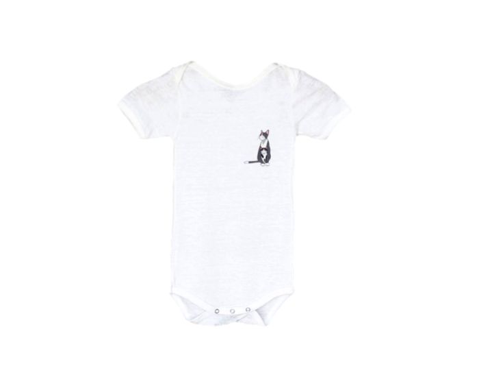 MONT CHAT MICHEL Body Lin Manches Courtes - Duo de chats (1)