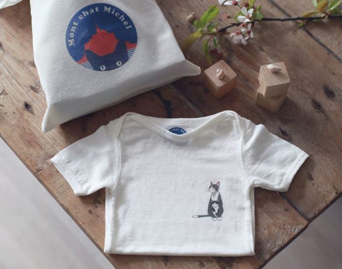 MONT CHAT MICHEL Body Lin Manches Courtes - Duo de chats (3)