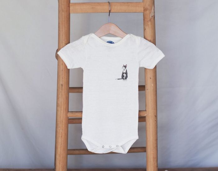 MONT CHAT MICHEL Body Lin Manches Courtes - Duo de chats (4)