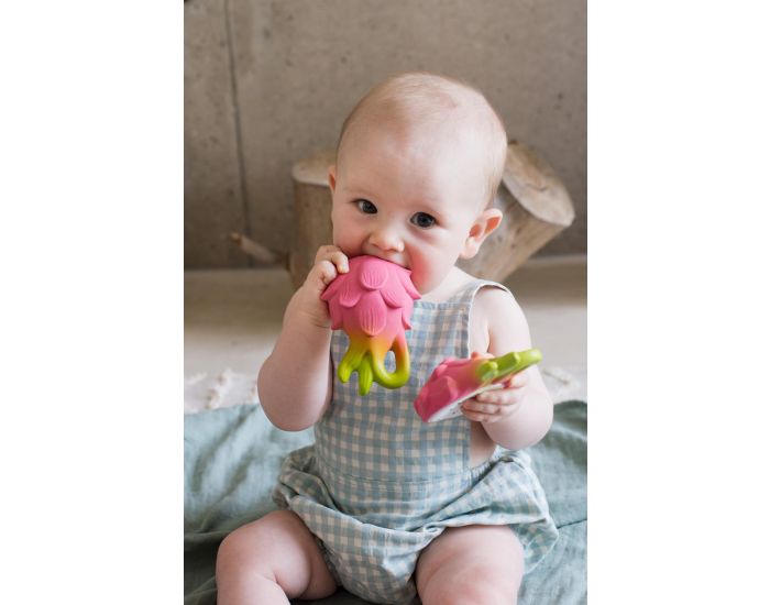 OLI ET CAROL Anneau de Dentition - Fuscia le Fruit du Dragon (1)