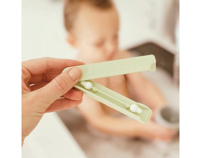 LASTSWAB Coton Tige R�utilisable pour B�b� - Vert (1)