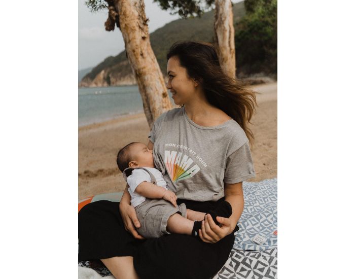 MILKI TRAIN T-Shirt D'Allaitement - Mon Coeur Fait Boum (1)