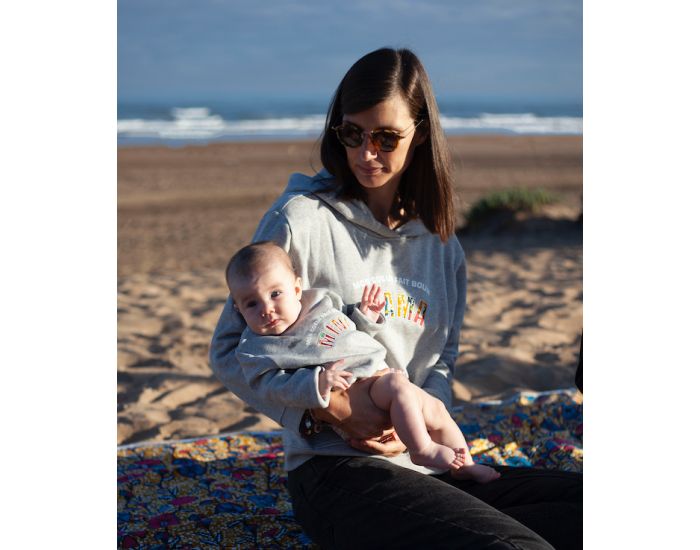 MILKI TRAIN Sweatshirt A Capuche D'Allaitement - Mon Coeur Fait Boum - Mama (2)