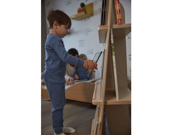 BIANCONIGLIOKIDS Biblioth�que Montessori Enfant Exposition Pleine Frontale BUK 100 - Bois Naturel (6)