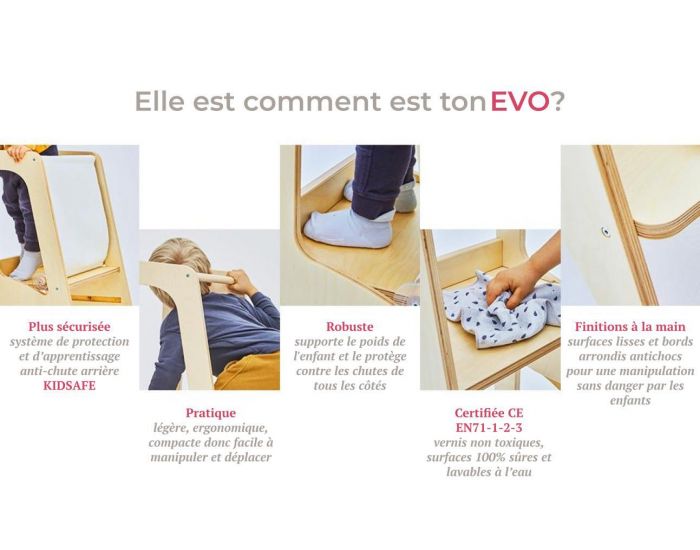 BIANCONIGLIOKIDS Tour d'Observation Montessori Evo Kidsafe + S�curit� Antichute Arri�re - D�s 9mois (6)