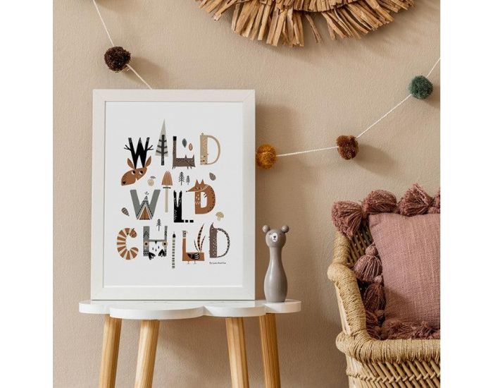 LUTIN PETIT POIS Affiche Wild Wild Child - Format A3 (1)