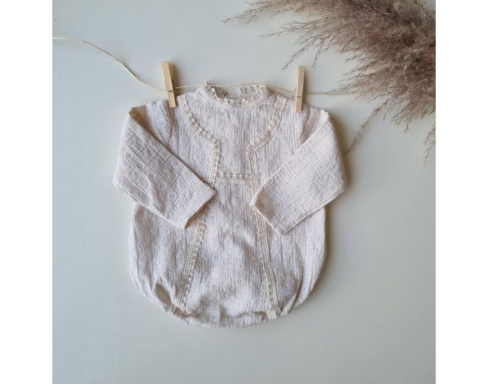 MARSOU Barboteuse en Coton Bio Marsou x Isabelle - Ecru (2)