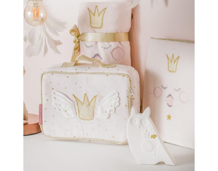 LITTLE CREVETTE Trousse de toilette valisette Princesse Swan (1)