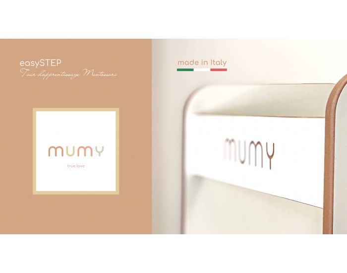 MUMY Tour d'Observation Montessori Enfant EasyStep Compacte Evolutive S�curis�e - Bois Recycl� Blanc (7)