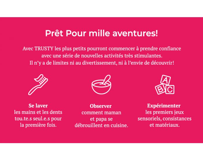 Tour d'Observation Montessori Enfant Trusty Classic Protection Antichoc - Ch�ne Naturel - D�s 9 mois (6)