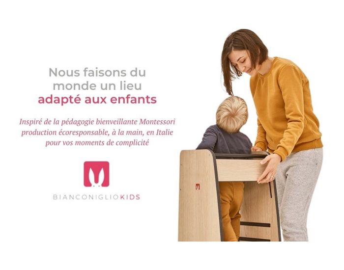 Tour d'Observation Montessori Enfant Trusty Classic Protection Antichoc - Ch�ne Naturel - D�s 9 mois (8)