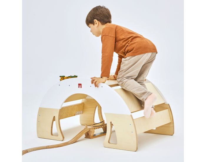 BIANCONIGLIOKIDS Rocker Enfant Modulable 11-en-1 Pont Pikler Dodo Classic - Blanc - Ds 3mois (6)