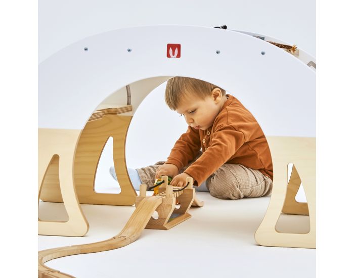 BIANCONIGLIOKIDS Rocker Enfant Modulable 11-en-1 Pont Pikler Dodo Classic - Blanc - Ds 3mois (7)