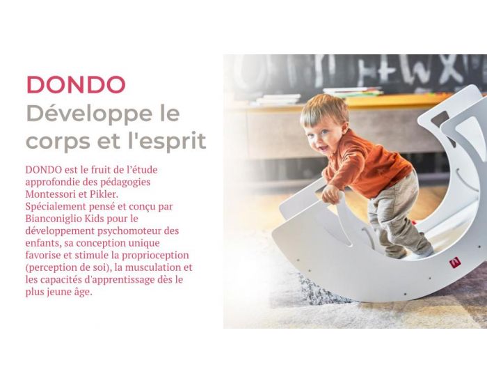 BIANCONIGLIOKIDS Rocker Enfant Modulable 11-en-1 Pont Pikler Dodo Classic - Blanc - Ds 3mois (9)