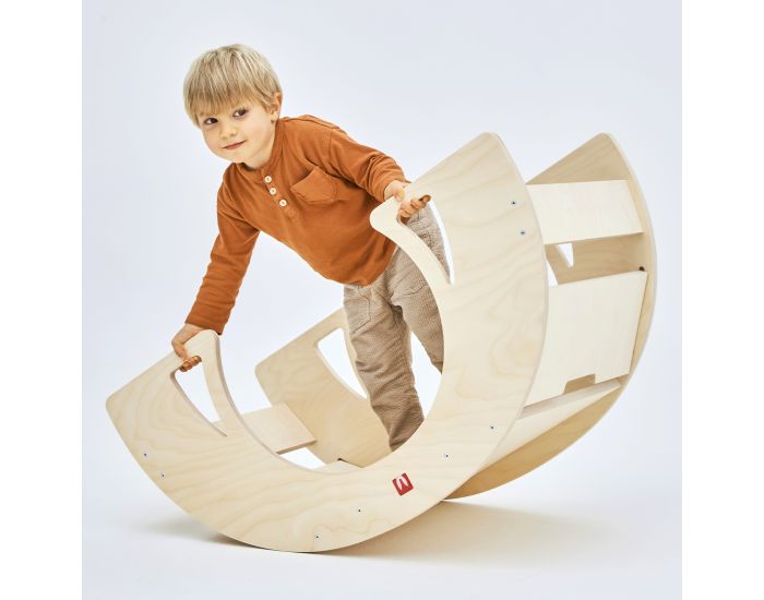 BIANCONIGLIOKIDS Rocker Enfant Modulable 11-en-1 Pont Pikler Dondo Classic - Vernis - D�s 3mois (4)