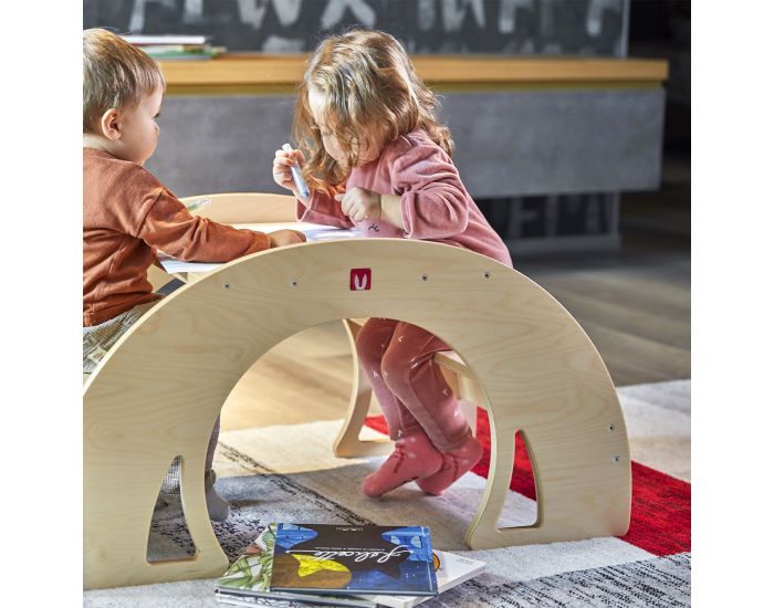 BIANCONIGLIOKIDS Rocker Enfant Modulable 11-en-1 Pont Pikler Dondo Classic - Vernis - D�s 3mois (8)