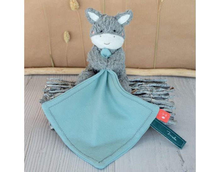 MAILOU TRADITION Peluche Ane avec Doudou en Coton Biologique - 15 cm (2)