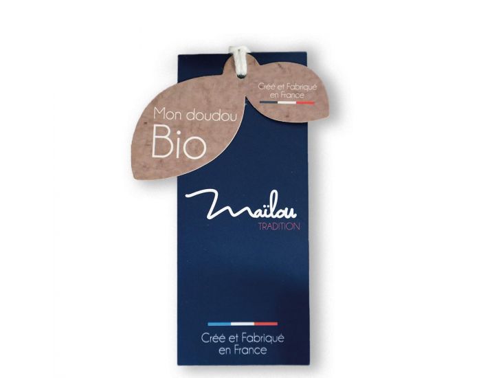 MAILOU TRADITION Peluche Lapin en Coton Biologique - 25 cm (1)