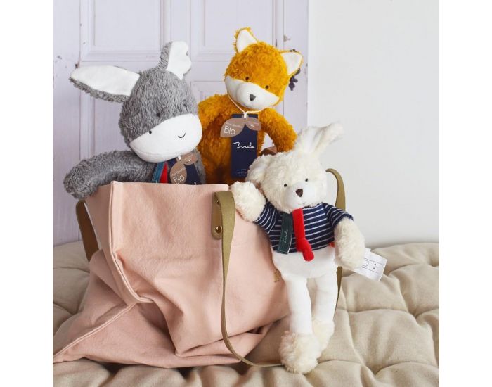 MAILOU TRADITION Peluche Lapin en Coton Biologique - 25 cm (2)