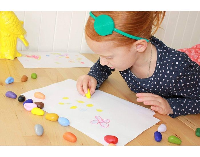 CRAYON ROCKS Sac de 32 Cailloux Crayons - D�s 3 ans (1)