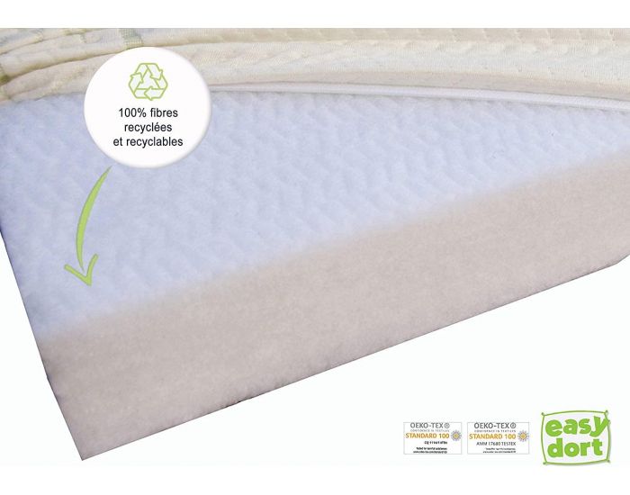 EASY DORT Matelas + 6 Draps Housse Multi + 2 Alses Coton - 50x100cm (3)