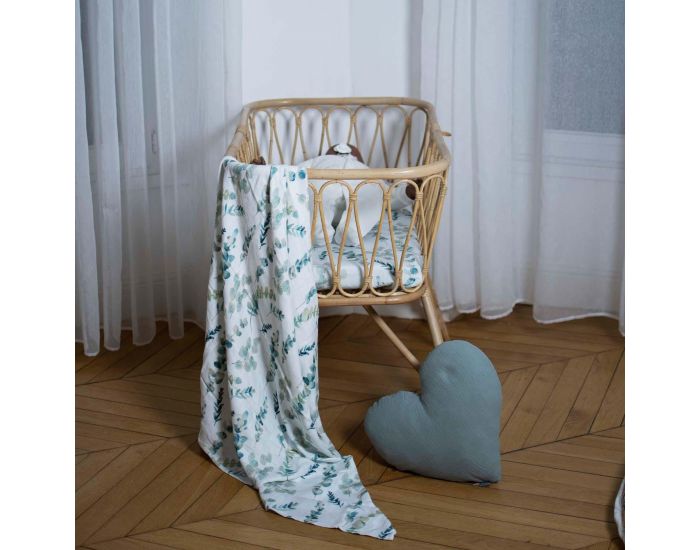 SEVIRA KIDS Maxi Lange Couverture en Viscose de Bambou - Eucalyptus Eucalyptus (4)