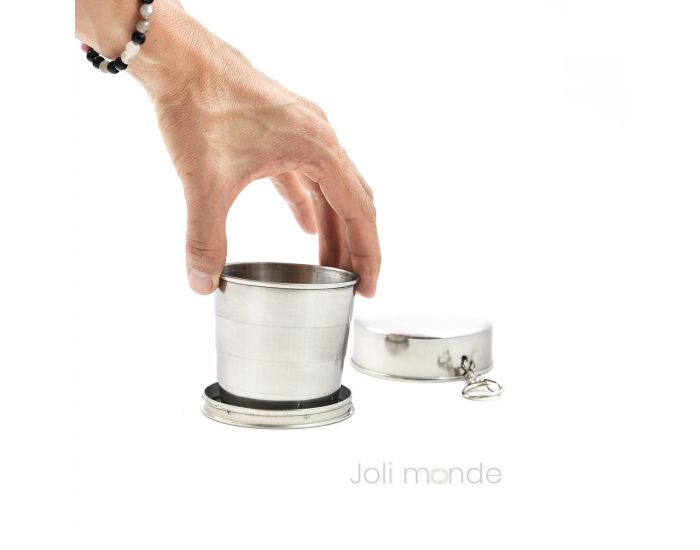 JOLI MONDE Timbale Pliante Inox - La Baroudeuse - 250ml (1)