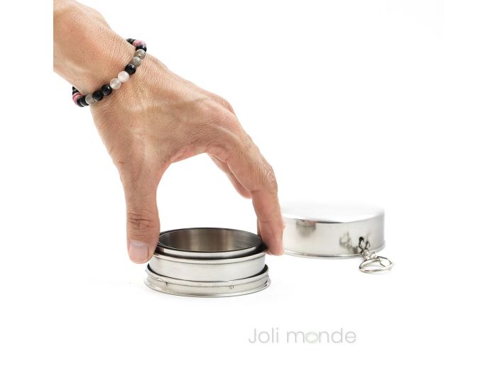 JOLI MONDE Timbale Pliante Inox - La Baroudeuse - 250ml (2)