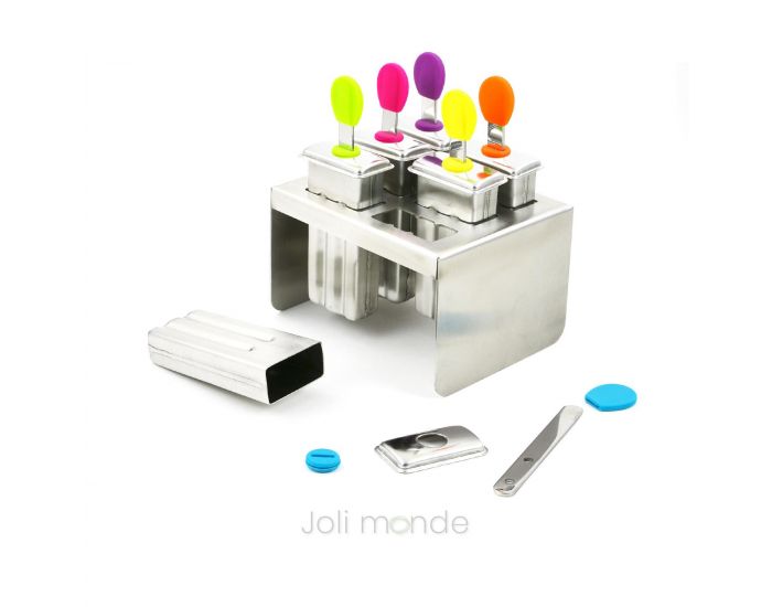 JOLI MONDE Ensemble 6 Moules Glaces Inox Mini Exquimo - 45 ml (2)