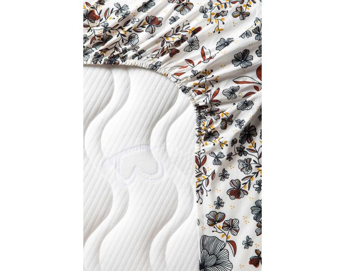 KADOLIS Drap Housse Coton Bio Flora - Berceau (1)