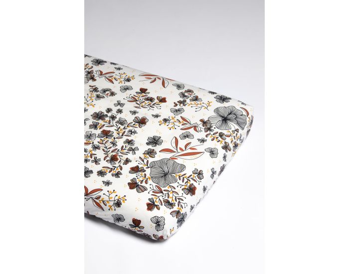 KADOLIS Drap Housse Coton Bio Flora - Berceau (2)