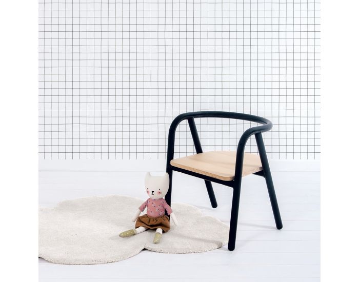 LILIPINSO Papier Peint - Quadrillage Blanc (1)