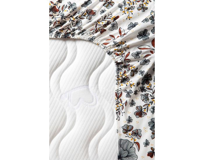 KADOLIS Drap Housse Coton Bio Flora - Lit b�b� (1)