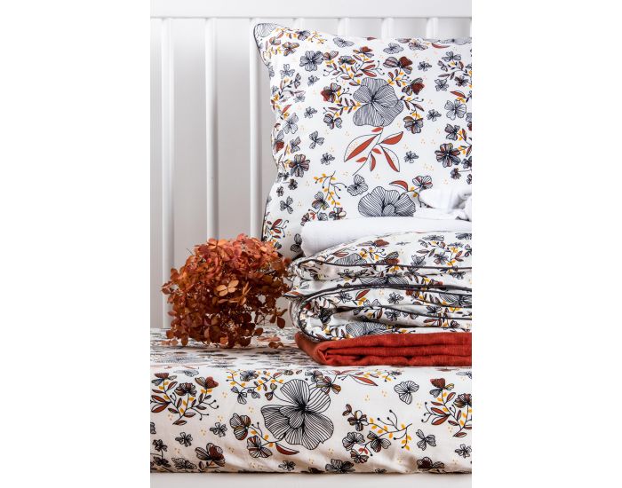 KADOLIS Drap Housse Coton Bio Flora - Lit b�b� (2)