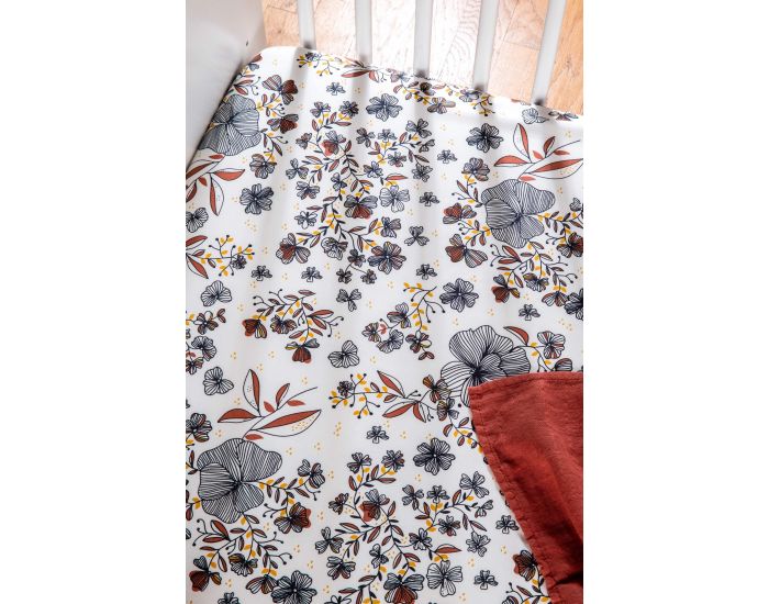 KADOLIS Drap Housse Coton Bio Flora - Lit b�b� (4)