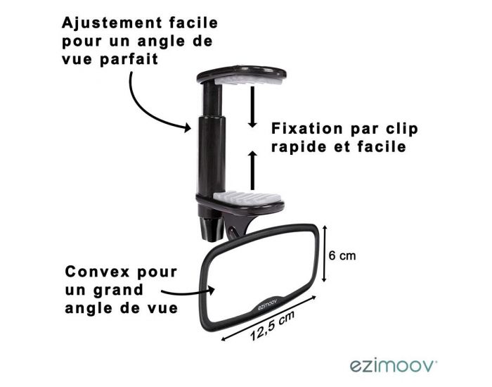 EZIMOOV Miroir Rtroviseur Avant Clipsable - Ezi Clip (1)